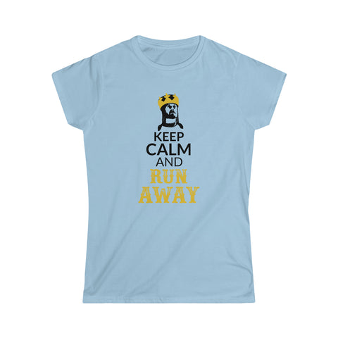 Keep Calm and Run Away! Fitted Tee