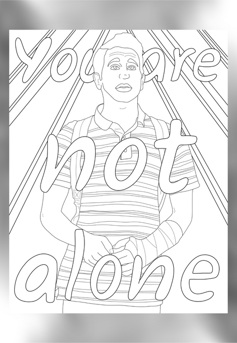 Dear Evan Hansen Inspired Coloring Pages