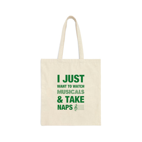 Musicals and Naps Canvas Tote