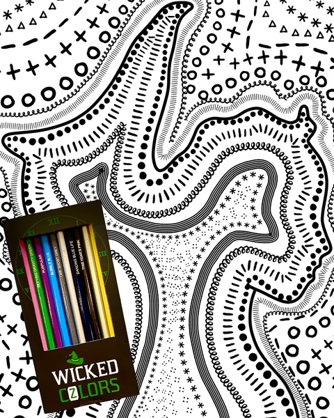 Wicked Colors Pages and Pencils Bundle